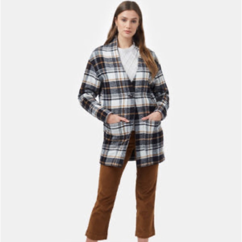 Tentree 100% organic cotton flannel cocoon cardigan sweater